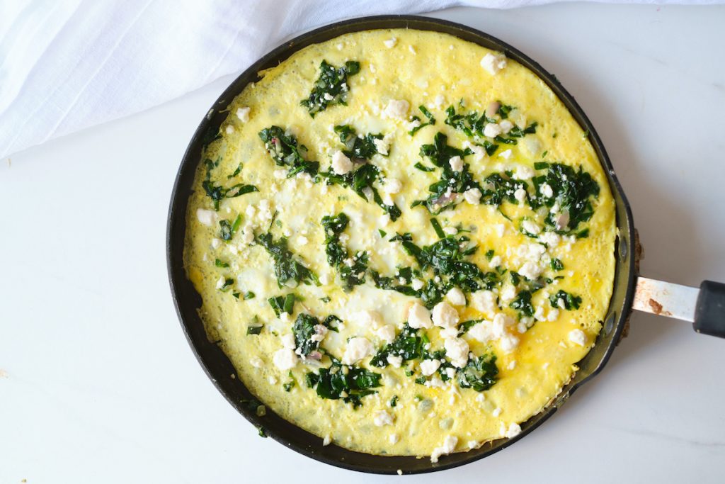 Spinach and Feta Omelets
